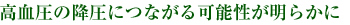 高血圧の降圧につながる可能性が明らかに